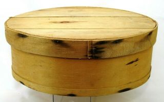 Vintage Round Wooden Cheese Box Crate - 15 " Diameter,  5.  5 " High 1986 Wisconsin
