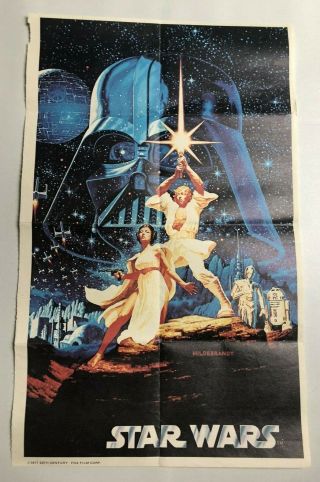 Vintage Star Wars Cheerios Poster 1978 Rare 9 " X 15 " Coloring Poster On Back