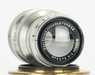 1941 Rare Carl Zeiss Jena Sonnar 75mm F/4 C - Mount 16mm Vintage Movie Lens Bmpcc
