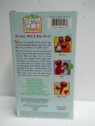 RARE Elmos World - Families,  Mail and Bath Time (VHS,  2004) 2