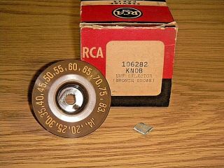 Rare Vintage Rca 106282 Tv Channel Selector Knob Uhf Replacement - Nos