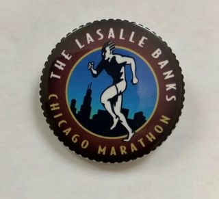 The Lasalle Bank Chicago Marathon Press Pin Rare