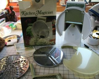 Vintage Popeil Kitchen Magician Food Cutter Slicer Shredder Instructions