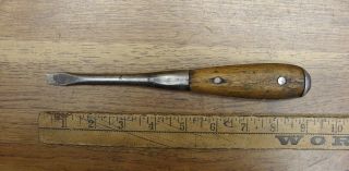 2 Antique Unbranded Perfect Handle Style Inlaid Screwdrivers,  8 - 3/4 
