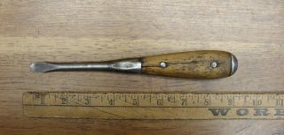 2 Antique Unbranded Perfect Handle Style Inlaid Screwdrivers,  8 - 3/4 