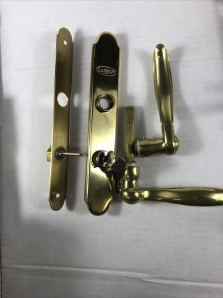 Larson Quickfit Door Handle Set,  Brass Parts Only Plus Extra Handles And Locks