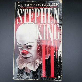 It By Stephen King 1987 First Signet Printing Paperback Tim Curry Cover Rare