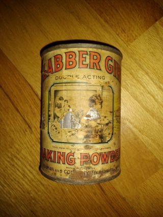 Vintage Clabber Girl Baking Soda Can.  Rough And Rare