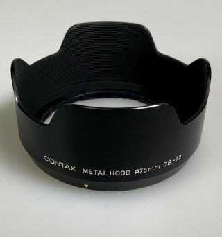 Rare Contax Metal Hood Gb - 72 For Planar 80mm F/2 Black