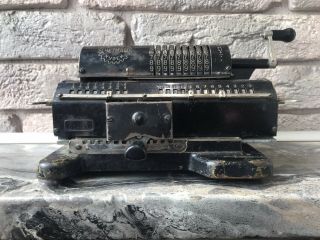 Vintage Arithmometer Felix Mechanical Calculator Adding Machine Rare Black Ussr