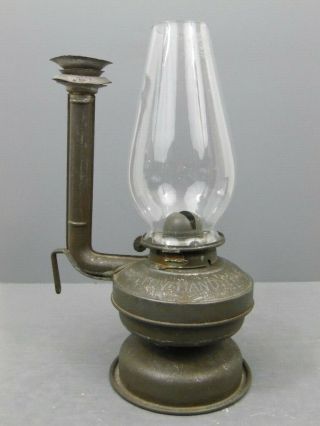 Antique Rare Signed Dietz Deitz Bestov Hand Lamp Tubular Kerosene Sheet - Iron
