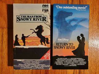 (lot2) The Man From Snowy River 1982 Return To Snowy River 1988 Vhs Htf Oop Rare