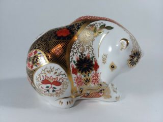 Royal Crown Derby Rare Rocky Mountain Bear Imari Gold Stopper Paperweight Lxii