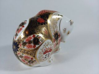 Royal Crown Derby RARE ROCKY MOUNTAIN BEAR Imari Gold Stopper Paperweight LXII 2