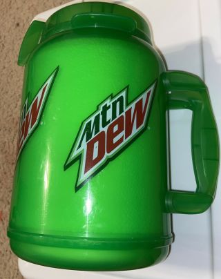 Mountain Dew Travel Mug Rare Insulated 64oz Mtn Dew Green Whirley Drink