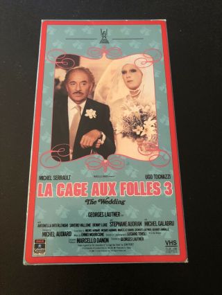La Cage Aux Folles 3: The Wedding Rare Vhs Not Dvd 1986 Drag Queen Gay Interest