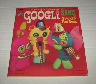 Rare 1969 Mattel The Googlies Gang Sticker Cut Out Color Fun Book Whitman