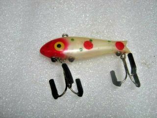 Rare Old Vintage Mitte Mike Lipless Wiggler Lure Palm Louisiana Strawberry Spot