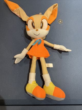 Kellytoy Sega Sonic The Hedgehog Cream Rabbit 18 " Stuffed Plush Doll Htf Rare