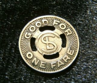 1913 To 1947 Chicago Surface Lines Transit Token Rare