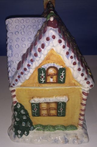 RARE CHEF CLAUS GINGERBREAD HOUSE COOKIE JAR BY PIPKA 3