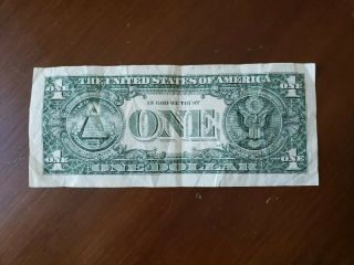 2013 $1 One Dollar Bill Rare Low Serial 3 of a Kind 777 Lucky Star Note 2