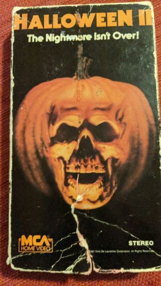 Halloween 2 Horror Vhs Rare Mca Stereo Carpenter 1981 Movie Slip Damage