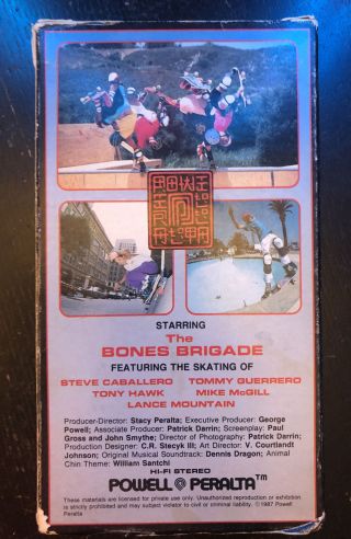The Search for Animal Chin VHS rare skate video Bones Brigade III Tony Hawk 2