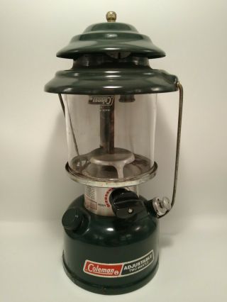 Vintage Coleman Two Mantle Adjustable Gas Lantern 288a700 1988