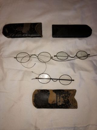 3 Antique Reading Glasses