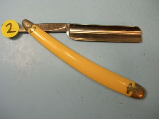 2.  Antique H & H Grinding Co,  Cleveland Ohio Blue Steel Special Straight Razor