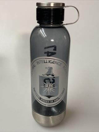 Cia Water Bottle - Central Intelligence Agency - Usa With Linked Cover - Rare