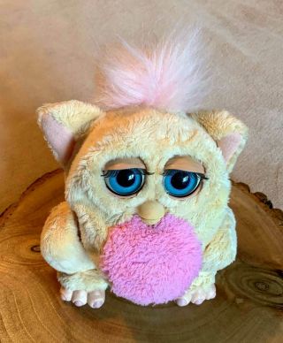 Rare Vintage Furby Baby 2005 Emoto - Tronic 59961 Sand / Pink - Fully