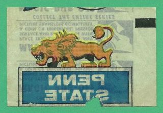 1965 65 Topps Magic Rub - Off Very Rare Penn State Nittany Lions Football