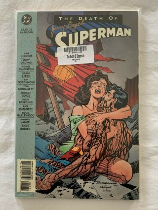 The Death Of Superman Trade Paperback (1993,  Dc) Signed By Jerry Siegel (rare)