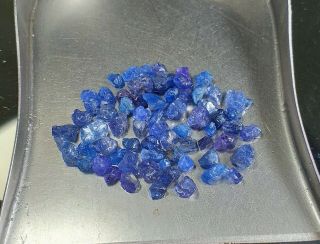 9.  8ct Rare Color Never Seen Before Neon Cobalt Blue Spinel Crystals Specimen