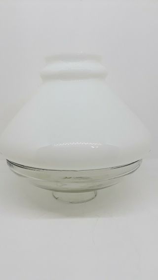 Antique White Opal Glass Shade And Schneiders Illuminator Pat Date 1876