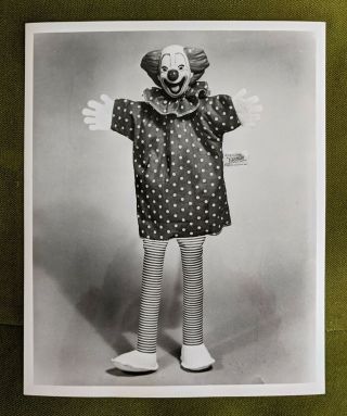 Rare Bozo The Clown Doll Photograph By Renall Dolls Los Angeles California 8x10