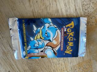 Opened 1999 Pokemon 1st Edition Base Set Booster Pack German Rare Mystery