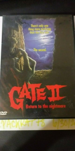 Gate 2 - Return To The Nightmare (dvd,  2007) Rare Oop Htf