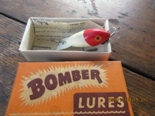 Vintage Bomber Fishing Lure W/ Box And Paper 204.