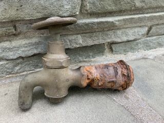 Vintage Bashlin Brass Water Valve Faucet Spigot Old Rusty Steampunk Part