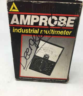 Vintage Amprobe Digital Industrial Multimeter Am - 2a With Leads