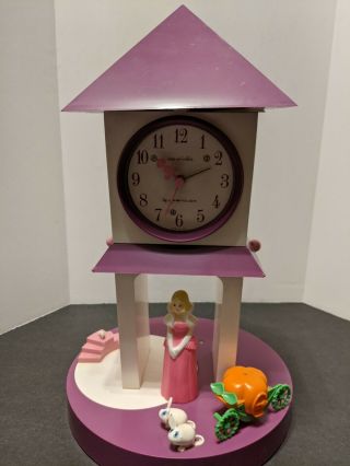 Vintage 1960 Rare West Clox Wee Winkie Fairy Tale Cinderella Musical Clock