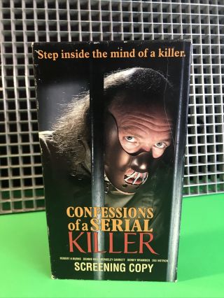 Confessions Of A Serial Killer - Vhs•rare•screening Copy•full Length Screener•
