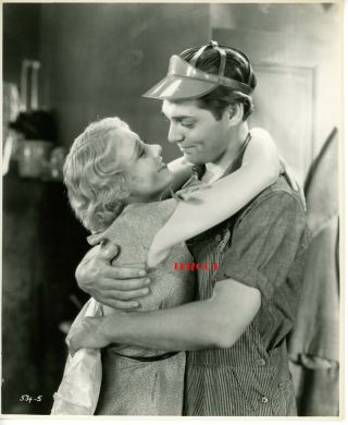 Anita Page & Clark Gable Old Restrike Photo 1931 " The Easiest Way " Rare Hug Pose