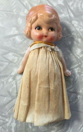 Vintage Antique All Bisque Doll Frozen Legs Jointed Arms Germany 4 "