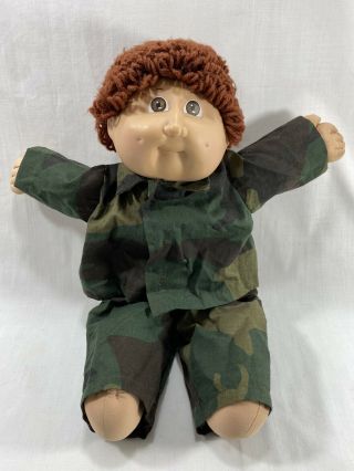 Vtg 1984 Coleco Cabbage Patch Kids Boy Doll Brown Auburn Hair W/outfit 2 Hm