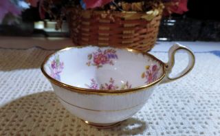 Vintage Royal Albert Bone China England Teacup Saucer Hand Painted Round Floral 3
