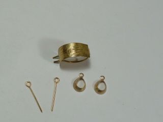 Vintage Vogue Jill 1958/1960 3604 Golden Earrings and Ponytail Clip,  Posts 2